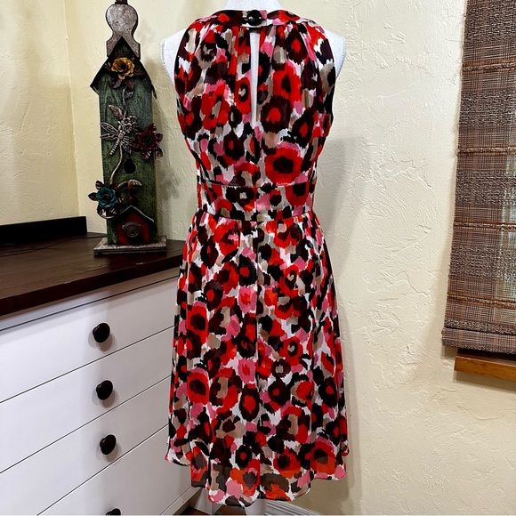 Donna Ricco 100% silk colorful dress - Picture 3 of 9